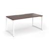 Connex Plus O Frame 1600 x 800 x 725mm Single Desk - White Frame / Walnut Top - HCO168-WH-W
