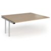 Connex Plus O Frame 1800 x 1600 x 725mm Back to Back Add On Bay - Silver Frame / Kendal Oak Top - HCO1816-AB-S-KO