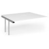 Connex Plus O Frame 1800 x 1600 x 725mm Back to Back Add On Bay - Silver Frame / White Top - HCO1816-AB-S-WH