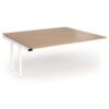 Connex Plus O Frame 1800 x 1600 x 725mm Back to Back Add On Bay - White Frame / Beech Top - HCO1816-AB-WH-B
