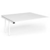 Connex Plus O Frame 1800 x 1600 x 725mm Back to Back Add On Bay - White Frame / White Top - HCO1816-AB-WH-WH