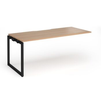Connex Plus O Frame 1800 x 800 x 725mm Single Add On Bay - Black Frame / Beech Top - HCO188-AB-K-B