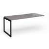 Connex Plus O Frame 1800 x 800 x 725mm Single Add On Bay - Black Frame / Grey Oak Top - HCO188-AB-K-GO