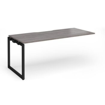 Connex Plus O Frame 1800 x 800 x 725mm Single Add On Bay - Black Frame / Grey Oak Top - HCO188-AB-K-GO