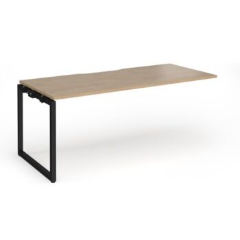 Connex Plus O Frame 1800 x 800 x 725mm Single Add On Bay - Black Frame / Kendal Oak Top - HCO188-AB-K-KO