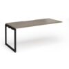 Connex Plus O Frame 1800 x 800 x 725mm Single Add On Bay - Black Frame / Nebraska Oak Top - HCO188-AB-K-NO