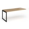 Connex Plus O Frame 1800 x 800 x 725mm Single Add On Bay - Black Frame / Oak Top - HCO188-AB-K-O