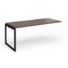 Connex Plus O Frame 1800 x 800 x 725mm Single Add On Bay - Black Frame / Walnut Top - HCO188-AB-K-W