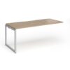 Connex Plus O Frame 1800 x 800 x 725mm Single Add On Bay - Silver Frame / Kendal Oak Top - HCO188-AB-S-KO