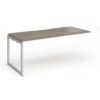Connex Plus O Frame 1800 x 800 x 725mm Single Add On Bay - Silver Frame / Nebraska Oak Top - HCO188-AB-S-NO