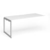 Connex Plus O Frame 1800 x 800 x 725mm Single Add On Bay - Silver Frame / White Top - HCO188-AB-S-WH
