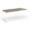 Connex Plus O Frame 1800 x 800 x 725mm Single Add On Bay - White Frame / Nebraska Oak Top - HCO188-AB-WH-NO