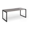 Connex Plus O Frame 1800 x 800 x 725mm Single Desk - Black Frame / Grey Oak Top - HCO188-K-GO