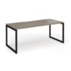 Connex Plus O Frame 1800 x 800 x 725mm Single Desk - Black Frame / Nebraska Oak Top - HCO188-K-NO