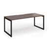 Connex Plus O Frame 1800 x 800 x 725mm Single Desk - Black Frame / Walnut Top - HCO188-K-W