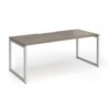 Connex Plus O Frame 1800 x 800 x 725mm Single Desk - Silver Frame / Nebraska Oak Top - HCO188-S-NO
