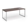 Connex Plus O Frame 1800 x 800 x 725mm Single Desk - Silver Frame / Walnut Top - HCO188-S-W