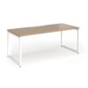 Connex Plus O Frame 1800 x 800 x 725mm Single Desk - White Frame / Kendal Oak Top - HCO188-WH-KO