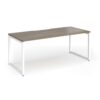 Connex Plus O Frame 1800 x 800 x 725mm Single Desk - White Frame / Nebraska Oak Top - HCO188-WH-NO
