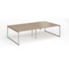 Connex Plus O Frame 2800 x 1600 x 725mm Back to Back Desk ( 4 x 1400mm ) - Silver Frame / Kendal Oak Top - HCO2816-S-KO
