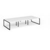Connex Plus O Frame 3600 x 1600 x 725mm Back to Back Desk ( 6 x 1200mm ) - Black Frame / White Top - HCO3616-K-WH