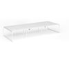 Connex Plus O Frame 4200 x 1600 x 725mm Back to Back Desk ( 6 x 1400mm ) - White Frame / White Top - HCO4216-WH-WH
