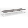 Connex Plus O Frame 4800 x 1600 x 725mm Back to Back Desk ( 6 x 1600mm ) - White Frame / Grey Oak Top - HCO4816-WH-GO