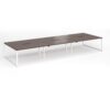 Connex Plus O Frame 4800 x 1600 x 725mm Back to Back Desk ( 6 x 1600mm ) - White Frame / Walnut Top - HCO4816-WH-W