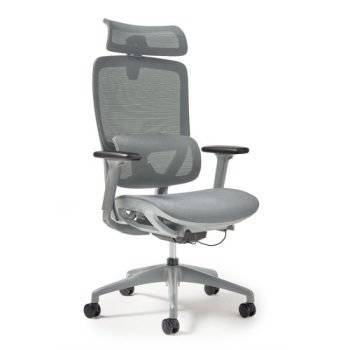 Kara high back exec mesh task chair in grey - KAR300T1-G