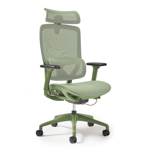 Kara high back exec mesh task chair in green - KAR300T1-GN
