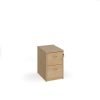 Wooden 2 drawer filing cabinet with silver handles 730mm high - Kendal Oak - LF2KO