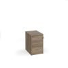 Wooden 2 drawer filing cabinet with silver handles 730mm high - Nebraska Oak - LF2NO