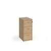 Wooden 3 drawer filing cabinet with silver handles 1045mm high - Kendal Oak - LF3KO