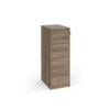 Wooden 4 drawer filing cabinet with silver handles 1360mm high - Nebraska Oak - LF4NO