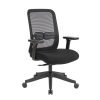 Lotus mesh back operator chair with adjustable arms black frame & fabric seat - LOT300K2-K