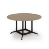 Loft table 1400dia black frame and Kendal Oak Top - LTDC14-K-KO