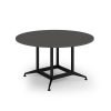 Loft table 1400dia black frame and onyx grey top - LTDC14-K-OG
