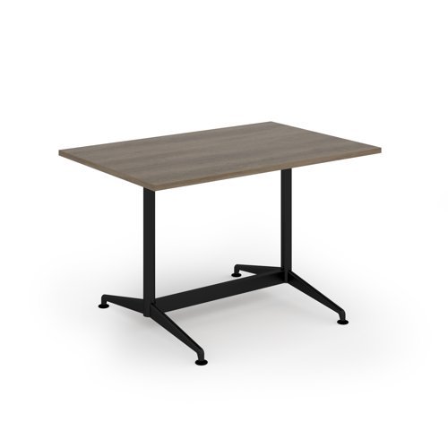 Loft dining table 1200w x 800d black frame and Nebraska oak - LTDR128-K-NO
