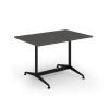 Loft dining table 1200w x 800d black frame and onyx grey top - LTDR128-K-OG