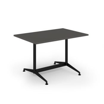 Loft dining table 1200w x 800d black frame and onyx grey top - LTDR128-K-OG