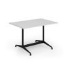Loft dining table 1200w x 800d black frame and White Top - LTDR128-K-WH