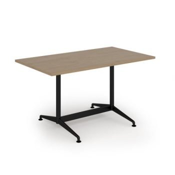 Loft dining table 1400w x 800d black frame and Kendal Oak Top - LTDR148-K-KO