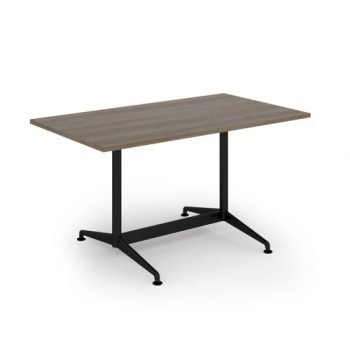 Loft dining table 1400w x 800d black frame and Nebraska oak - LTDR148-K-NO