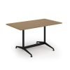 Loft dining table 1400w x 800d black frame and Oak Top - LTDR148-K-O