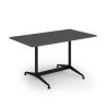 Loft dining table 1400w x 800d black frame and onyx grey top - LTDR148-K-OG