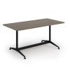 Loft dining table 1600w x 800d black frame and Nebraska oak - LTDR168-K-NO