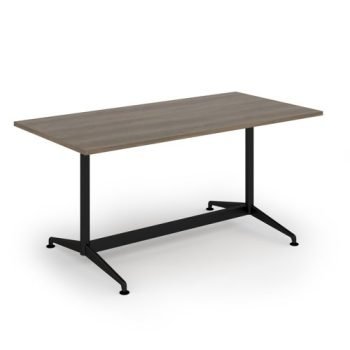 Loft dining table 1600w x 800d black frame and Nebraska oak - LTDR168-K-NO
