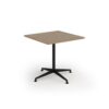 Loft dining table 800w x 800d black frame and Kendal Oak Top - LTDR88-K-KO