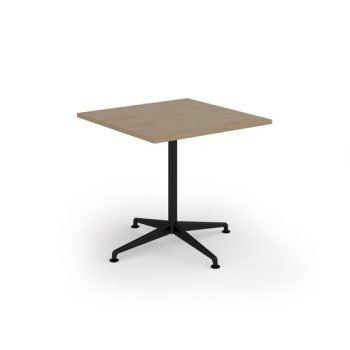 Loft dining table 800w x 800d black frame and Kendal Oak Top - LTDR88-K-KO