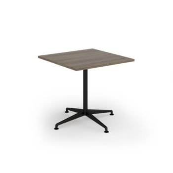 Loft dining table 800w x 800d black frame and Nebraska oak - LTDR88-K-NO